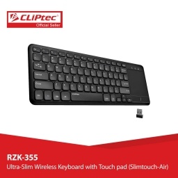 Teclado Cliptec 355 Slim Inalámbrico Touchpad Bk