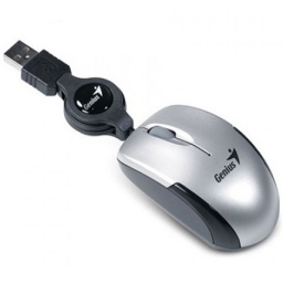 Mini Mouse Genius Retractil USB plateado