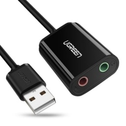 ADAPTADOR USB A AUDIO 3.5 UGREEN BLACK